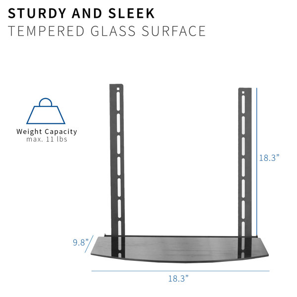 VIvo Under / Above TV Glass VESA Shelf Wayfair